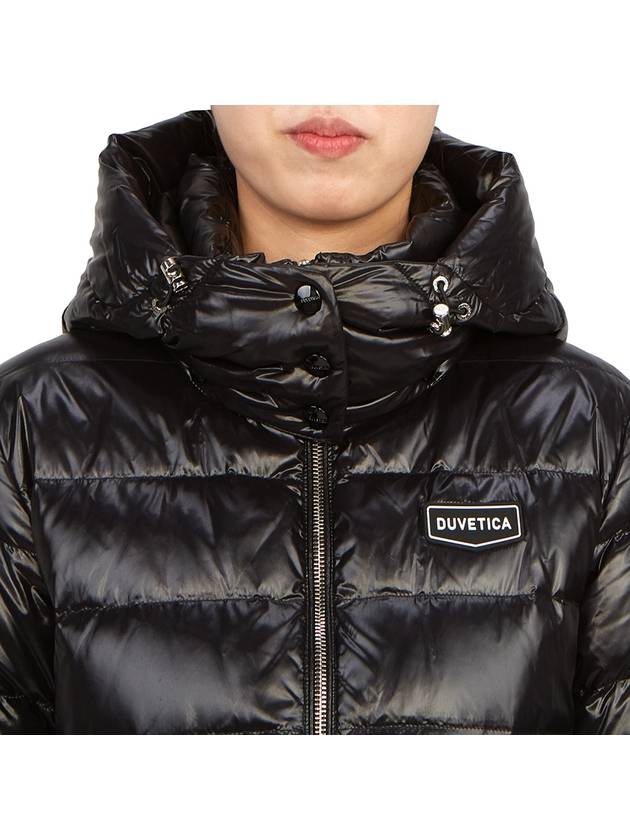 Women s goose down padded jacket Pigna belted hoodie VDDJ25235 BKS - DUVETICA - BALAAN 9