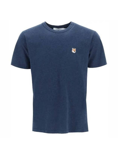 Fox Head Patch Classic Short Sleeve T-Shirt Navy Melange - MAISON KITSUNE - BALAAN 1