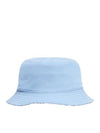 Embroidered Logo Reversible Cotton Bucket Hat Blue - DIOR - BALAAN 4