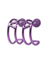 V Logo Drop Metal Earrings Purple - VALENTINO - BALAAN 3