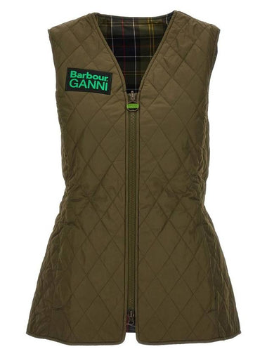 Betty Reversible Diamond Quilting Vest Green - BARBOUR - BALAAN 1