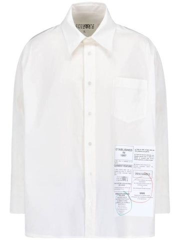 MM6 Maison Margiela Shirts White - MAISON MARGIELA - BALAAN 1