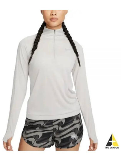 Women's Dri-Fit Pacer Half Zip Sweatshirt Grey - NIKE - BALAAN 2