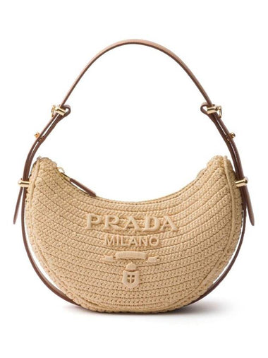 Arque Crochet Shoulder Bag Beige - PRADA - BALAAN 1