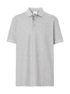 Men's Monogram Logo PK Shirt Gray - BURBERRY - BALAAN.