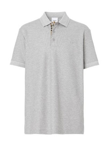 Men's Monogram Logo Polo Shirt Grey - BURBERRY - BALAAN 1