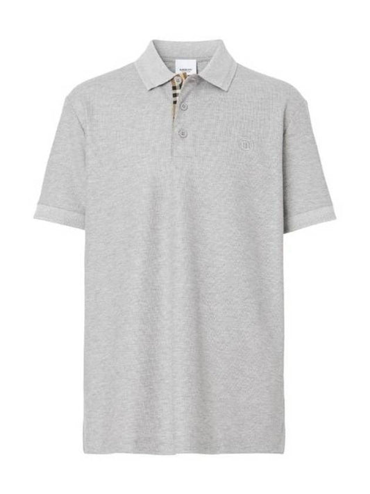 Men's Monogram Logo PK Shirt Gray - BURBERRY - BALAAN 1