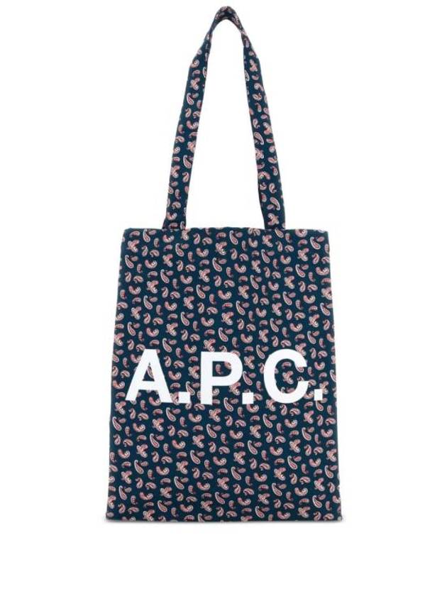 Logo Print Tote Bag Blue - A.P.C. - BALAAN 2