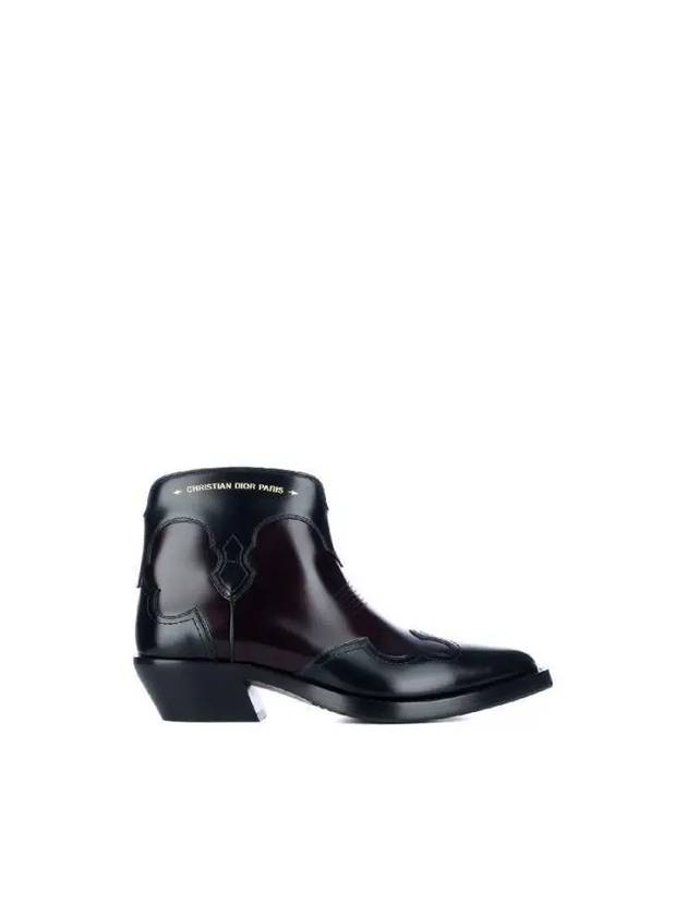 West Heel Ankle Middle Boots Black Amaranth - DIOR - BALAAN 2