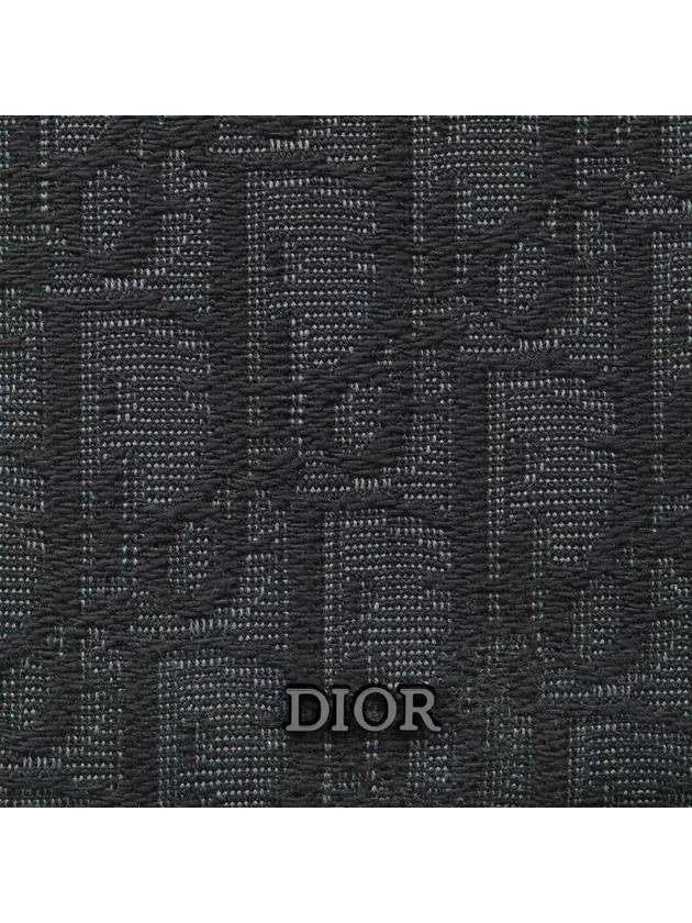 Vertical Long Wallet Black Oblique Jacquard - DIOR - BALAAN 7