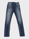 Slim fit damage blue washed jeans JN143 - IKALOOOK - BALAAN 1