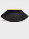 Triomphe Lambskin Pouch Bag Black - CELINE - BALAAN 4