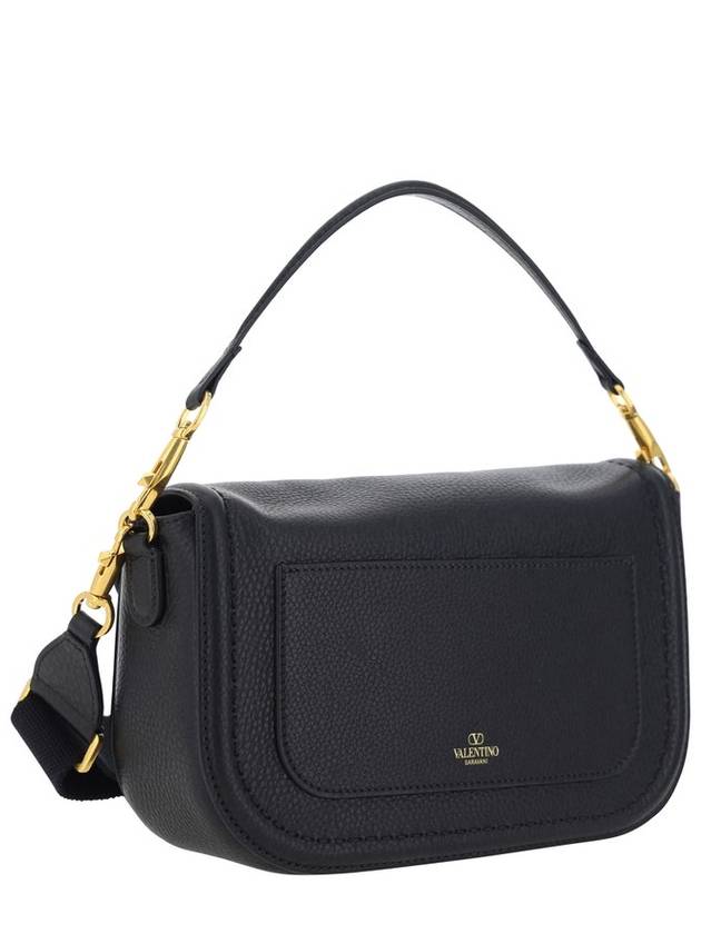 Alltime Soft Grain Calfskin Shoulder Bag Black - VALENTINO - BALAAN 4