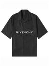 Poplin Hawaiian Short Sleeve Shirt Black - GIVENCHY - BALAAN 2