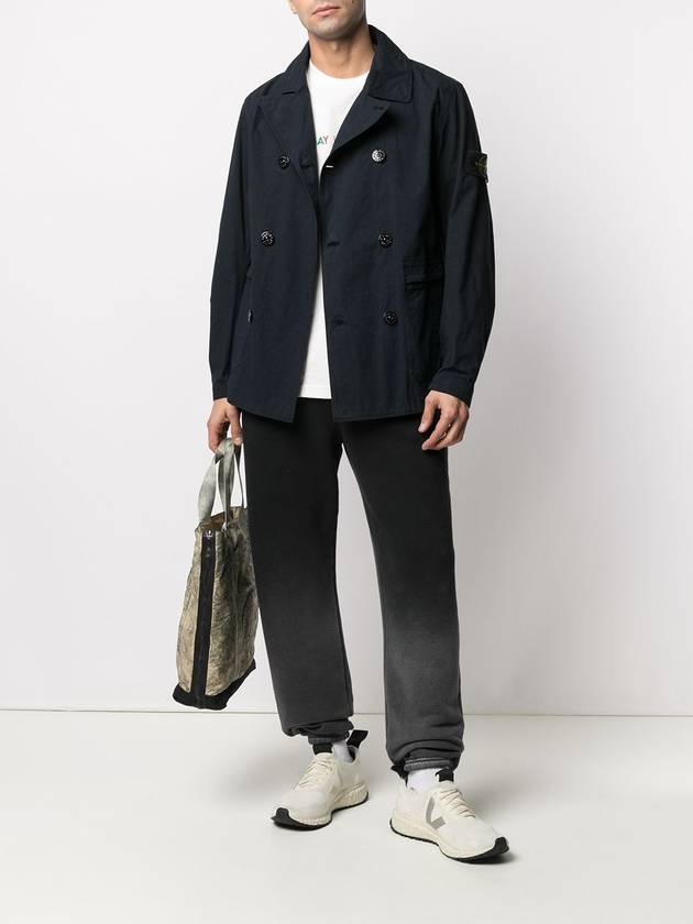 Wappen Patch Cordura Double Breasted Jacket Navy - STONE ISLAND - BALAAN 4