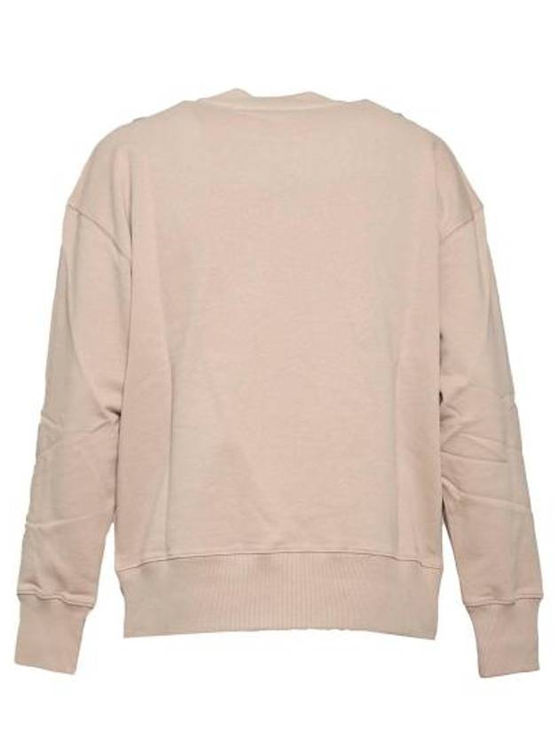 Logo Print Cotton Sweatshirt Beige - MSGM - BALAAN 3