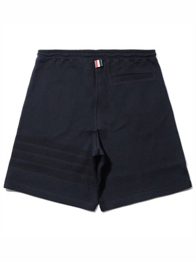 Seersucker Loopback 4-Bar Sweat Shorts Navy - THOM BROWNE - BALAAN 3