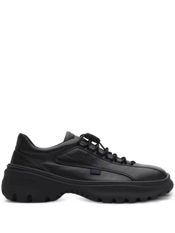 Scoot Leather Low Top Sneakers Black - BURBERRY - BALAAN 1