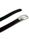 Rounded Horseshoe Buckle 30mm Reversible Leather Belt Black Brown - MONTBLANC - BALAAN 5