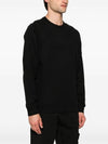 Wappen Patch Crew Neck Cotton Sweatshirt Black - STONE ISLAND - BALAAN 5