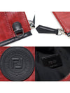 7N0089 Red FF Logo Juca Coated Canvas Small Zipper Pouch - GIVENCHY - BALAAN 7