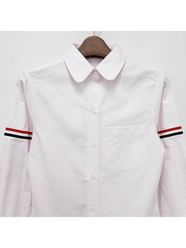 Women's Armband University Striped Oxford Shirt Light Pink - THOM BROWNE - BALAAN 5