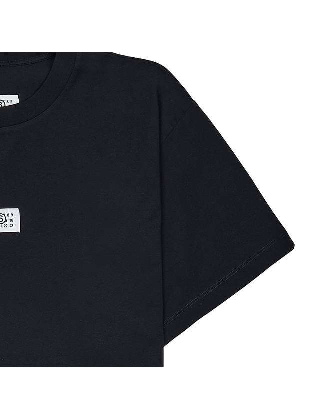 Logo Crew Neck Short Sleeve T-Shirt Black - MAISON MARGIELA - BALAAN 8