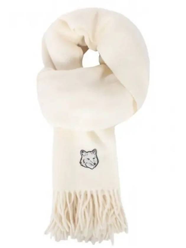 Wool Fox Head Muffler Ivory - MAISON KITSUNE - BALAAN 2