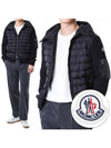 Logo patch pocket padded layered wool knit hood zip up 9B50800 A9340 999 - MONCLER - BALAAN 1