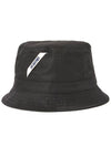 Le Bob Ovalie Nylon Bucket Hat Black - JACQUEMUS - BALAAN 3