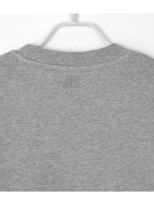 Small Heart Logo Sweatshirt Grey - AMI - BALAAN 6