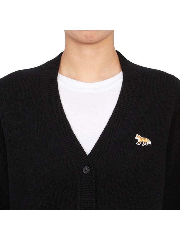 Baby Fox Patch Boxy Cardigan Black - MAISON KITSUNE - BALAAN 6