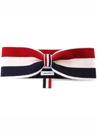 Striped Bow Wool Headband - THOM BROWNE - BALAAN 2