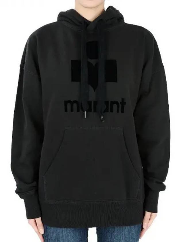 Mansel Logo Hoodie Faded Black - ISABEL MARANT - BALAAN 2