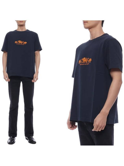 Outdoor Profile Fox Short Sleeve T-Shirt Navy - MAISON KITSUNE - BALAAN 2