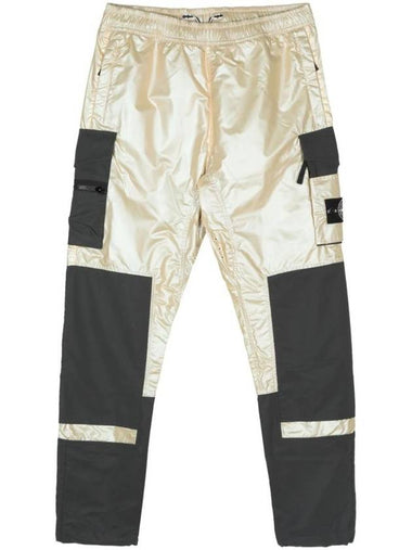 Reflective Iridescent Cargo Track Pants Gold - STONE ISLAND - BALAAN 1