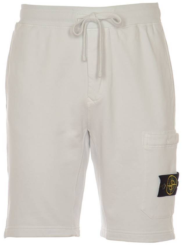 Wappen Patch  Fleece Bermuda Shorts Ice - STONE ISLAND - BALAAN 1