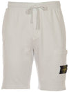 Waffen Patch  Fleece Bermuda Shorts Ice - STONE ISLAND - BALAAN 1