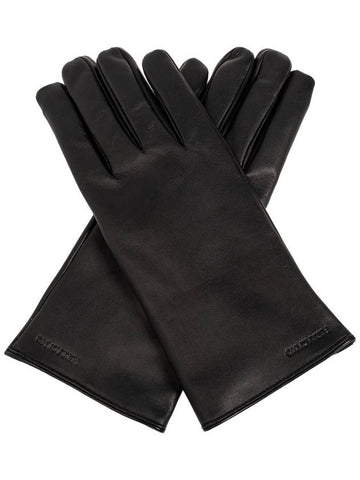 FERRAGAMO Leather Gloves, Men's, Black - SALVATORE FERRAGAMO - BALAAN 1