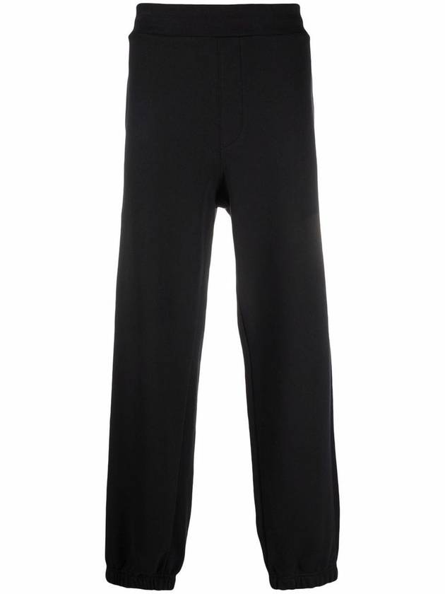 Logo Cotton Track Pants Black - MSGM - BALAAN 2