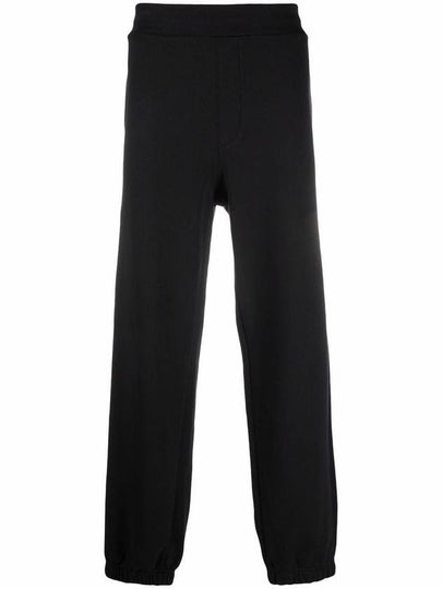 Logo Cotton Track Pants Black - MSGM - BALAAN 2