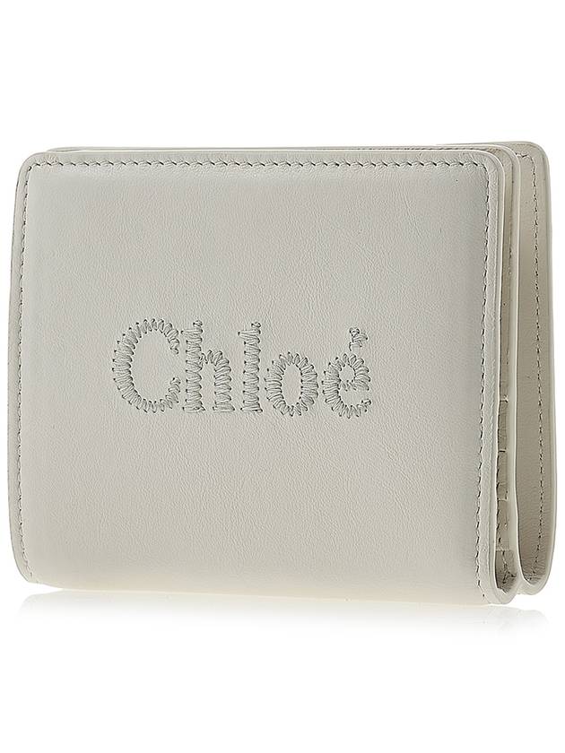 Sense Soft Leather Half Wallet White - CHLOE - BALAAN 3