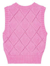 Logo Rope Short Vest Pink - GANNI - BALAAN 3