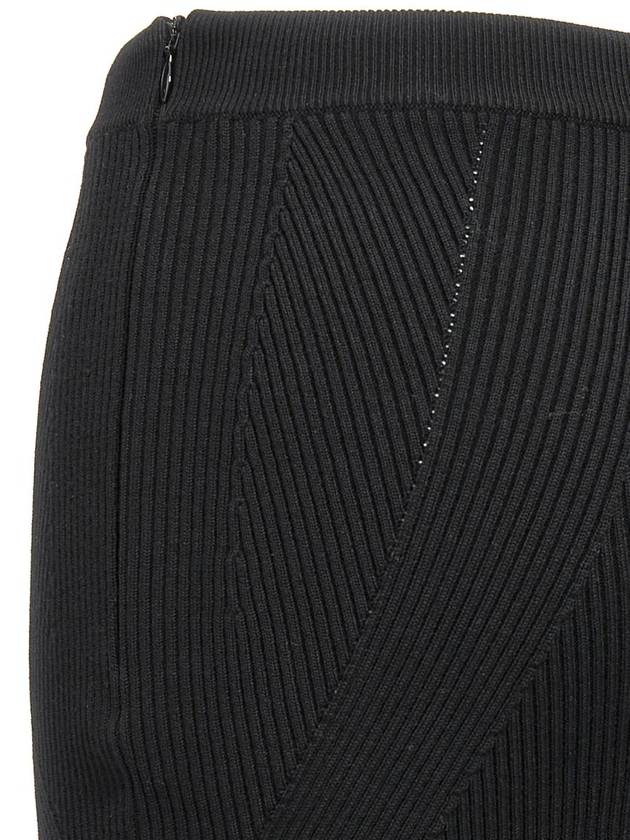 Rib Knit Pencil Skirt Black - ALEXANDER MCQUEEN - BALAAN 5