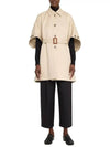 Agape Half Sleeve Poncho Jacket Beige - MAX MARA - BALAAN 3