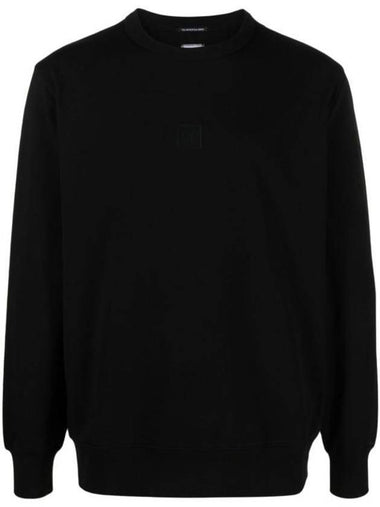 Metropolis Series Stretch Fleece Logo Sweatshirt Black - CP COMPANY - BALAAN 1