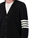 Milano Stitch 4-Bar Cardigan Black - THOM BROWNE - BALAAN 4