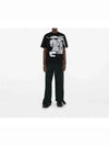 EKD Print Cotton Short Sleeve T-Shirt Black - BURBERRY - BALAAN 3