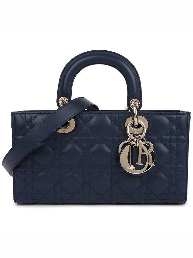 Lady D Joy Cannage Sheepskin Tote Bag Deep Blue - DIOR - BALAAN 7