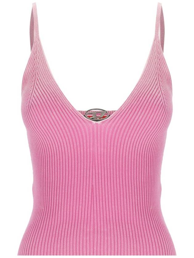 M Laila Faded Ribbed Knit Sleeveless Pink - DIESEL - BALAAN 2